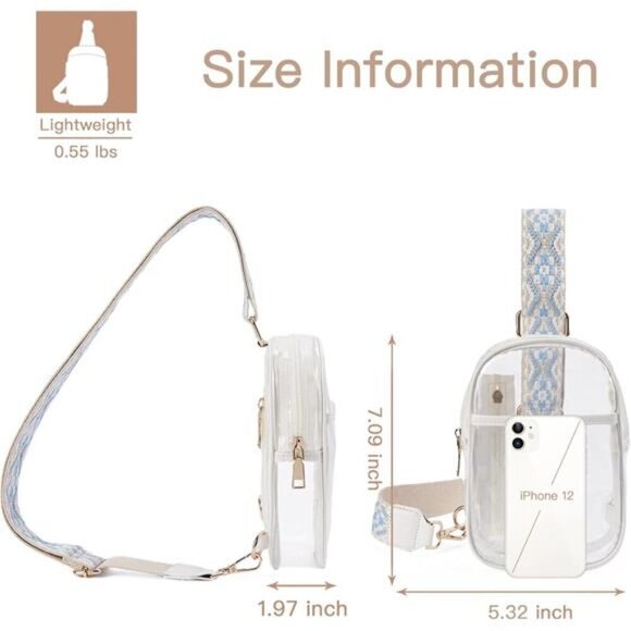 Clear Crossbody Bag Stadium Approved Women 5.32x7.09 main image 5